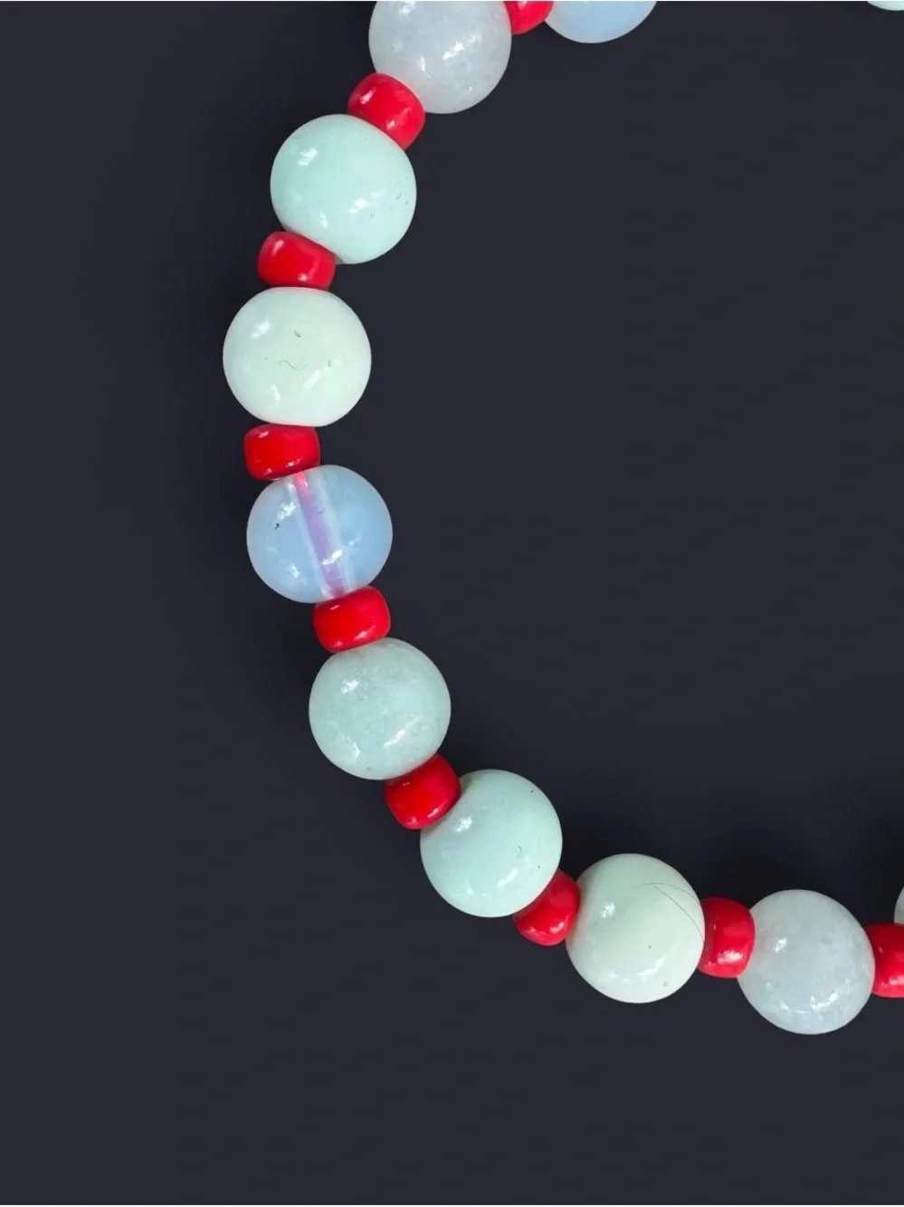 Romantic Blue Glass Bead Bracelet